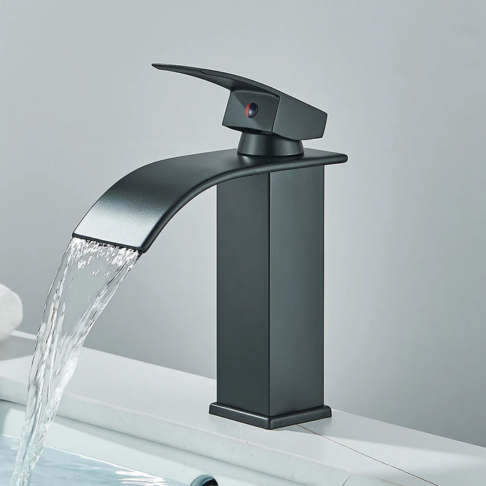 Mitigeur Lavabo Cascade noir Moyen