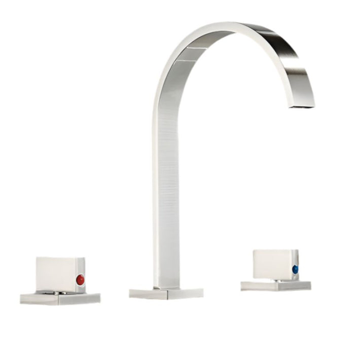 Robinet 3 trous lavabo argent - KRAKENIS Argenté brossé