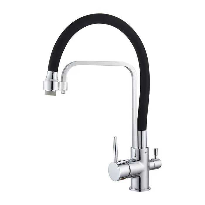 Robinet 3 voies cuisine Argent