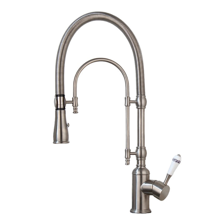 robinet cuisine retro douchette - NIMBUS Argenté brossé