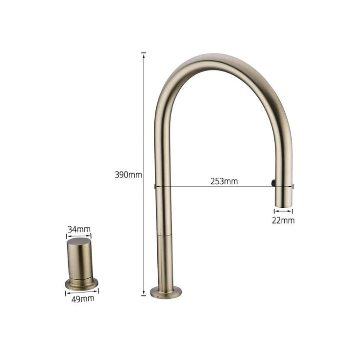 Robinet design arc Or