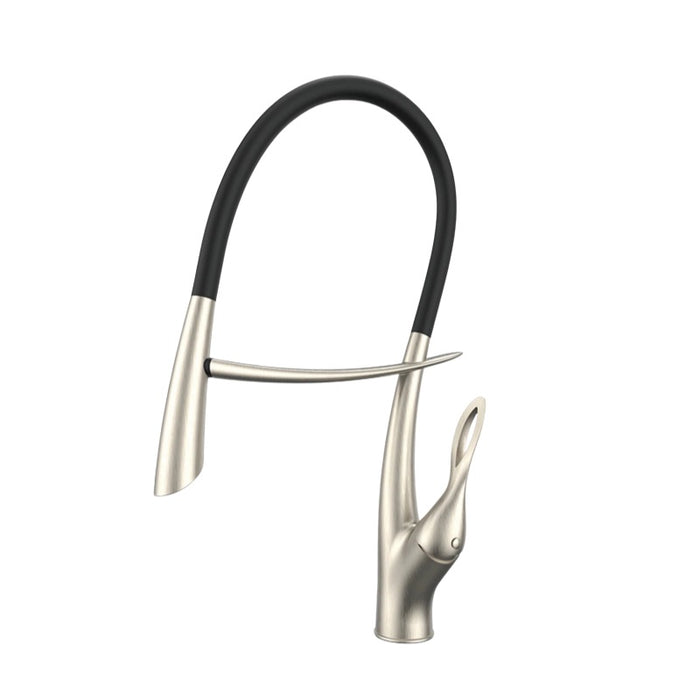 Robinet design col de cygne pour vasque Nickel