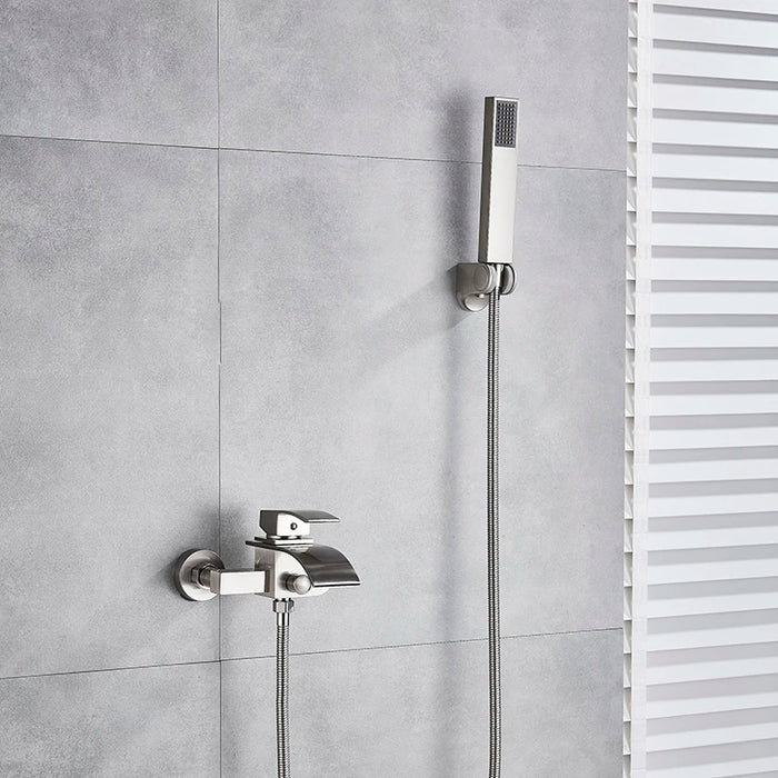 Robinet douche cascade avec douchette Nickel