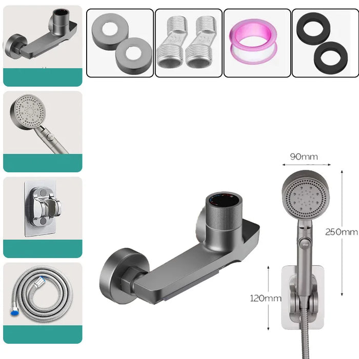 Robinet douche salle de bain Gris