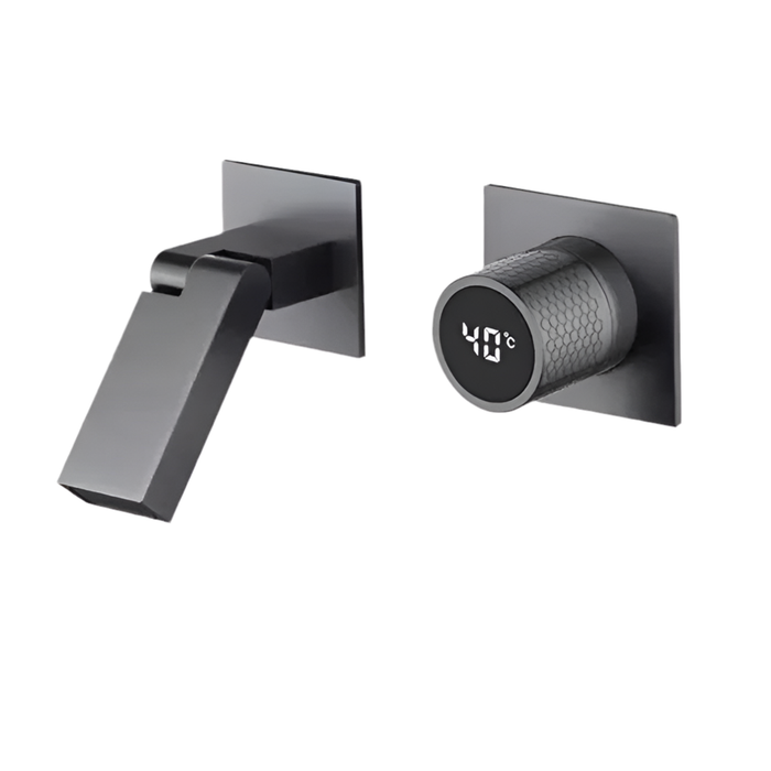 Robinet encastrable à led noir - VELOCIS Argenté anthracite