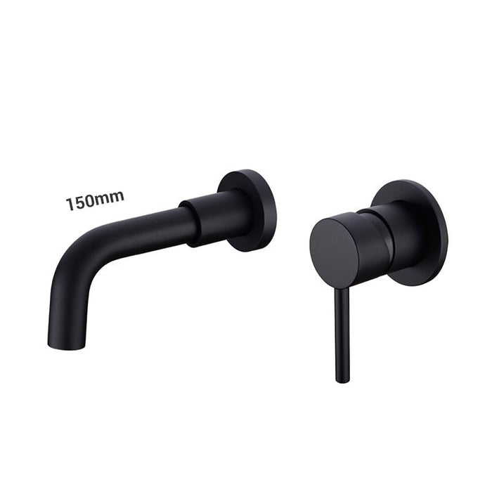 Robinet encastrable noir Noir - 150 mm