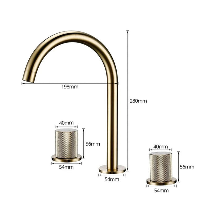 Robinet lavabo 2 trous Or