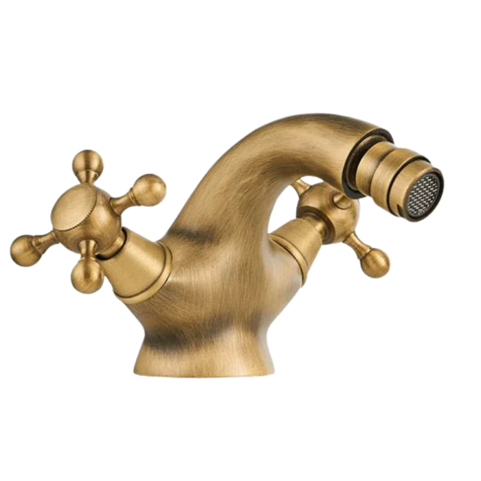 Robinet lavabo ancien - FLUVIA Doré brossé