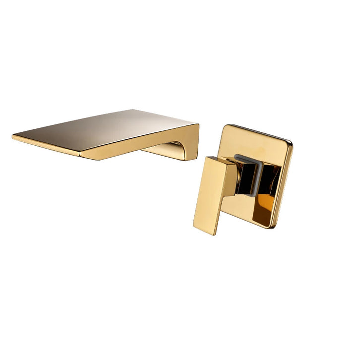 Robinet lavabo cascade minimaliste Or