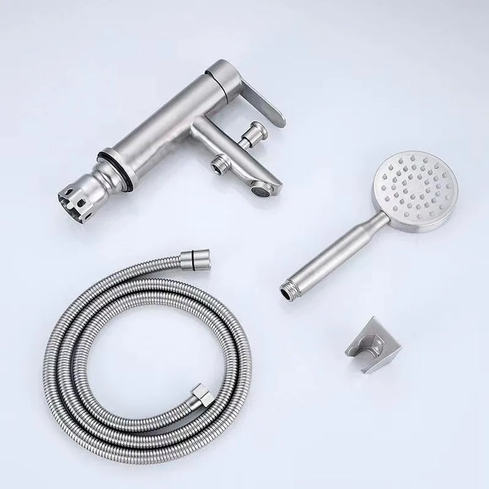 Robinet lavabo en inox avec douchette