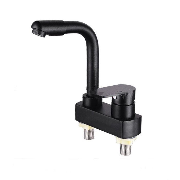 Robinet lavabo laiton brossé Noir