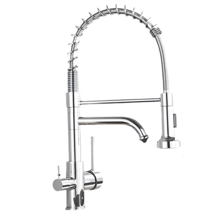 Robinet mitigeur avec douchette pour cuisine - ATLANTIS Argenté chromé