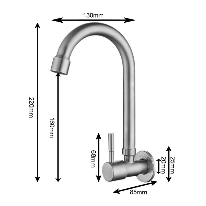 Robinet mural simple 130cm