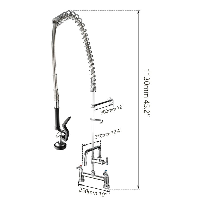 Robinet professionnel de rinçage Sur pied
