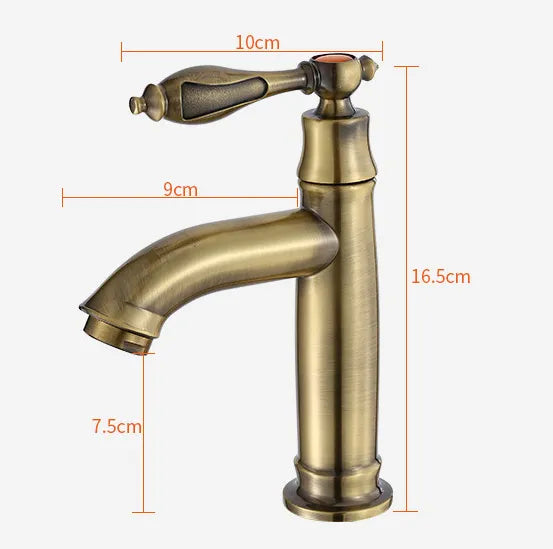 Robinet salle de bain antique