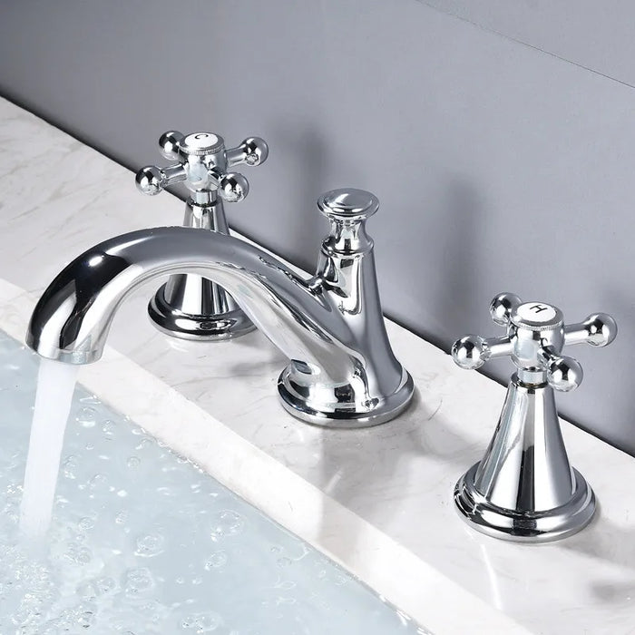 Robinet salle de bain style ancien Chrome