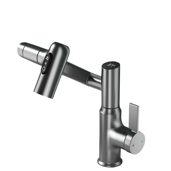 Robinet thermostatique programmable - NEREUS Argenté brossé