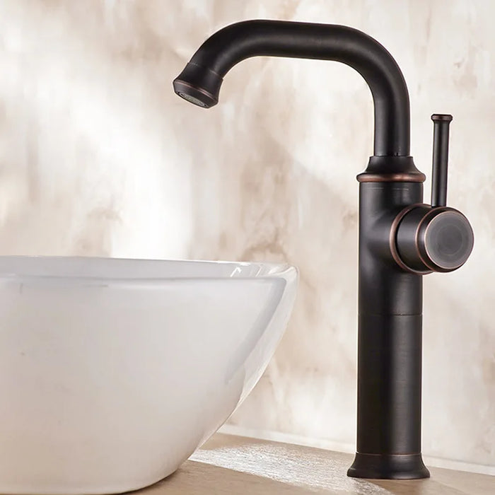 Robinet vintage inox Noir