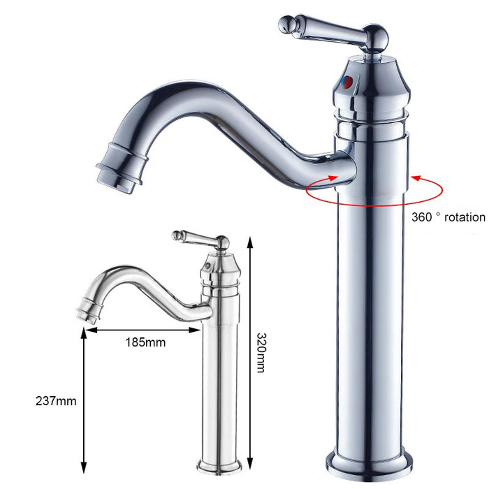 Robinet vintage lavabo Chrome