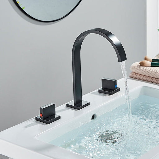 Robinet 3 trous lavabo noir