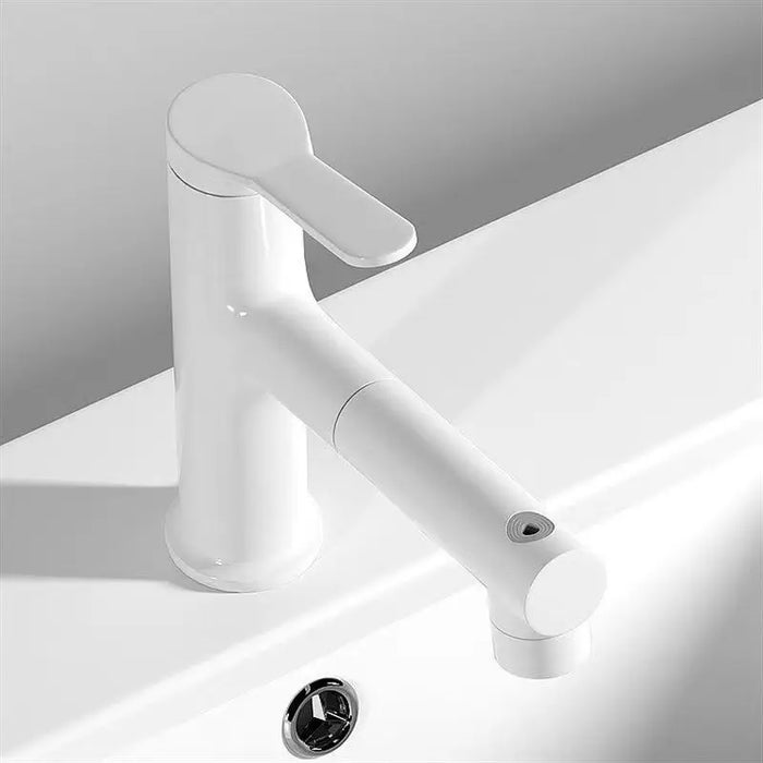 robinet blanc salle de bain double sortie