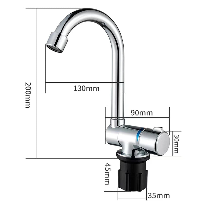 Robinet camping car Argent