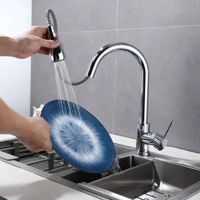 Robinet Cuisine avec Douchette Extensible Argenté