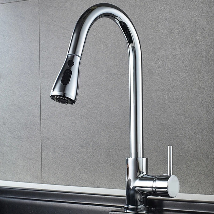 Robinet Cuisine avec Douchette Extensible Argenté