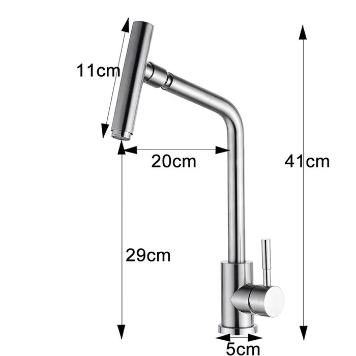 Robinet cuisine bec pivotant