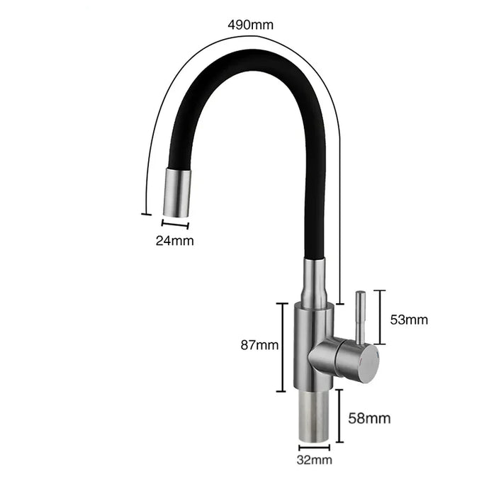 Robinet cuisine flexible