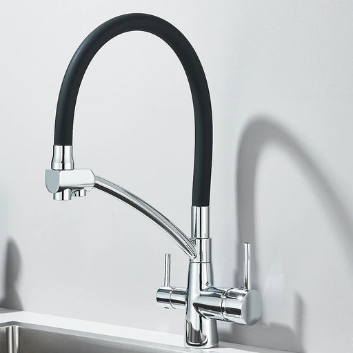 Robinet de Cuisine à 3 voies Argenté Chrome
