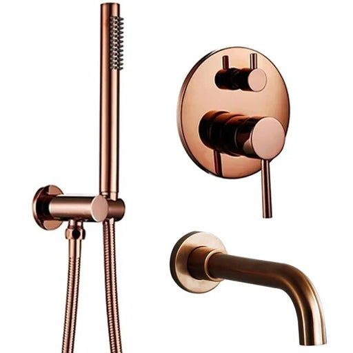 Robinet encastrable bain douche mitigeur Doré rose brossé / 150 mm