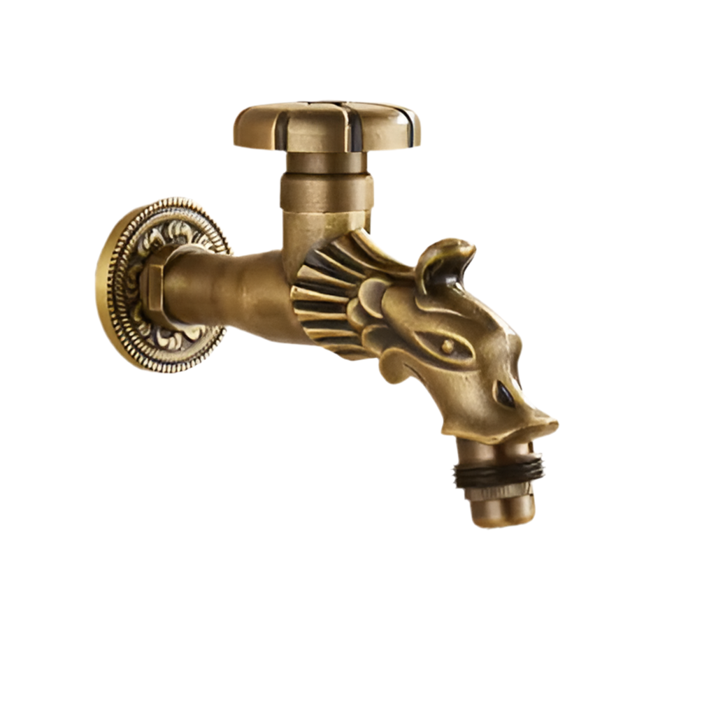 Robinet de jardin extérieur vintage en bronze sculpté, résistant à la rouille, en forme de carpe, convient pour la salle de bain, G1/2 pouce | Leroy Merlin