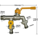 Robinet exterieur double