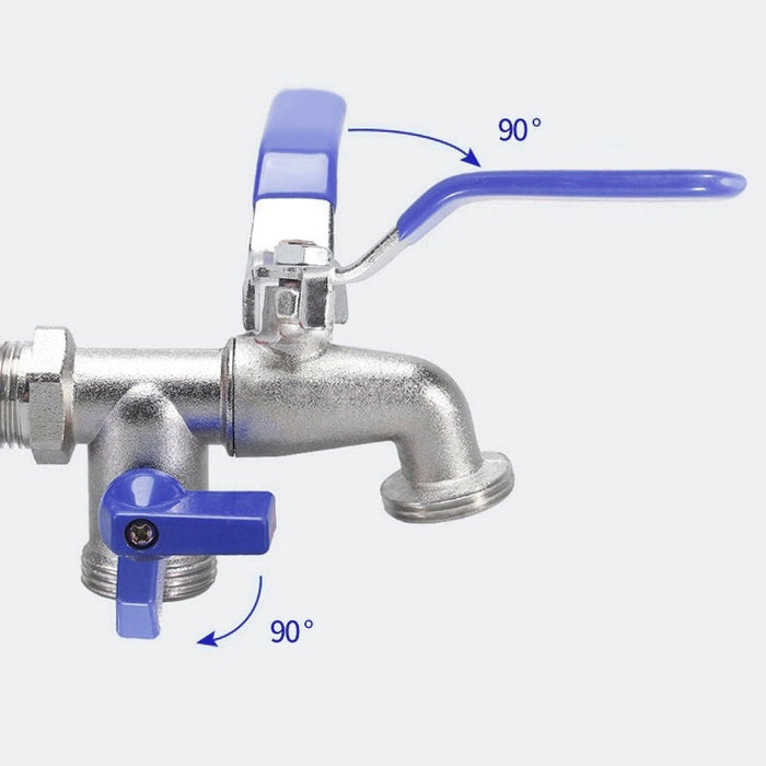 Robinet exterieur double sortie