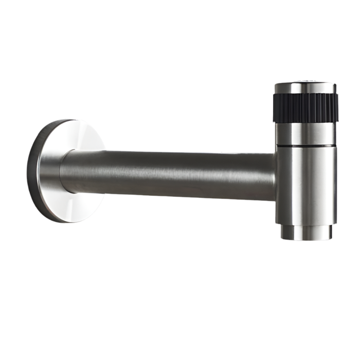 Robinet exterieur mural design Nickel