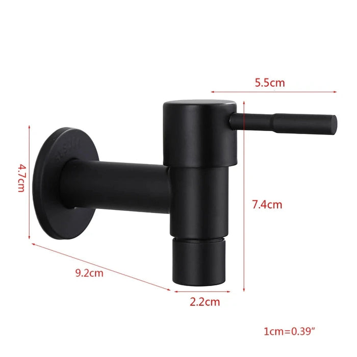 Robinet extérieur noir minimaliste