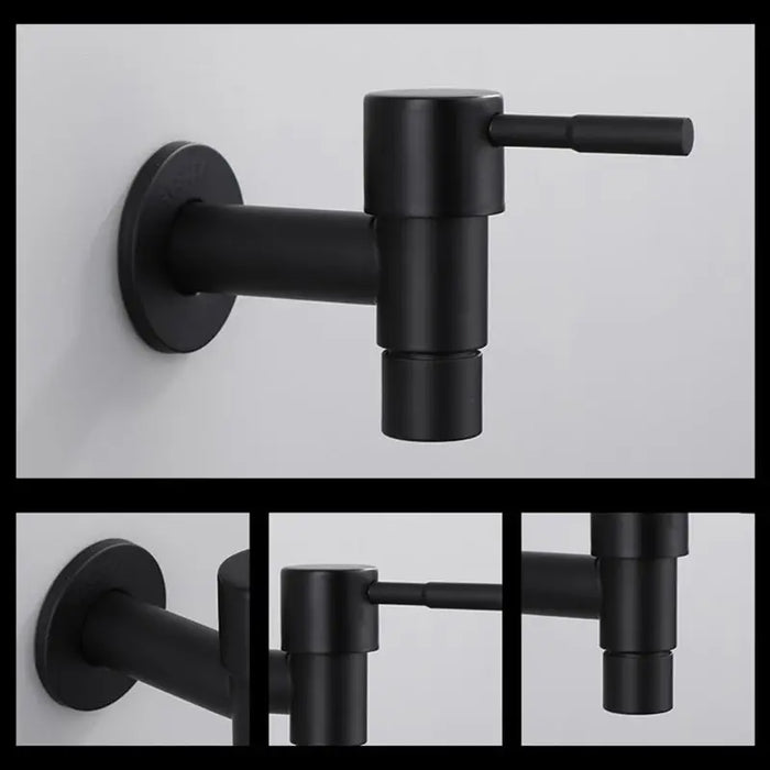 Robinet extérieur noir minimaliste