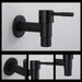 Robinet extérieur noir minimaliste