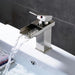 Robinet lavabo cascade argenté Argent brossé