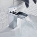 Robinet lavabo cascade argenté Argent chromé