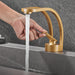 Robinet lavabo minimaliste Or