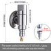 Robinet machine à laver 1/4 de tour type 10