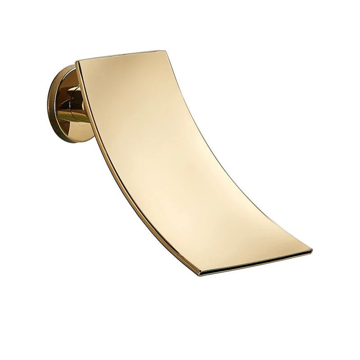 Robinet salle de bain cascade design Or