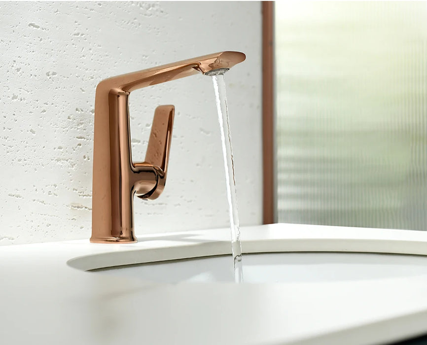 Robinet salle de bain couleur brossé