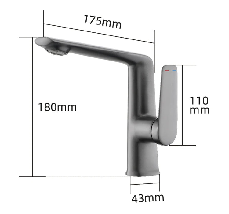 Robinet salle de bain couleur brossé