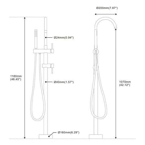 Robinet salle de bain haut