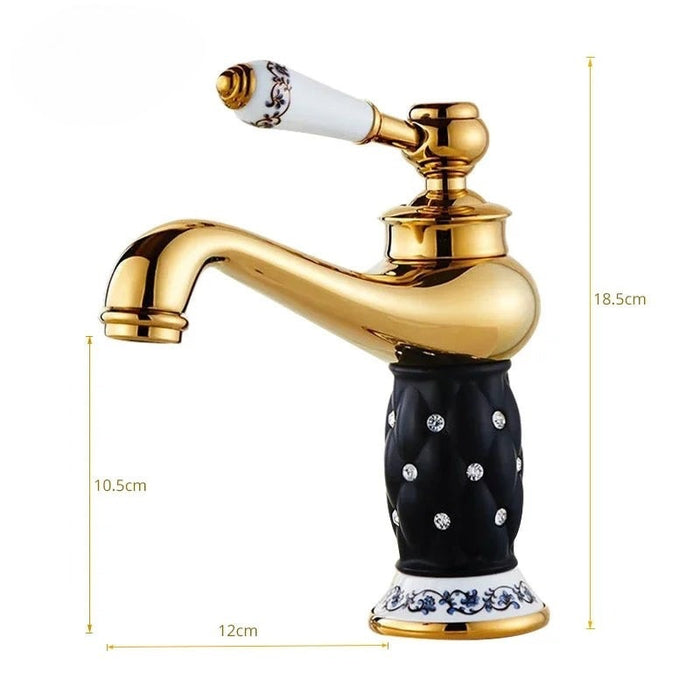 Robinet vintage chrome et or