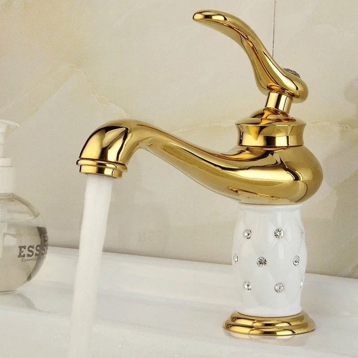 Robinet vintage chrome et or