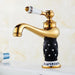 Robinet vintage chrome et or Noir